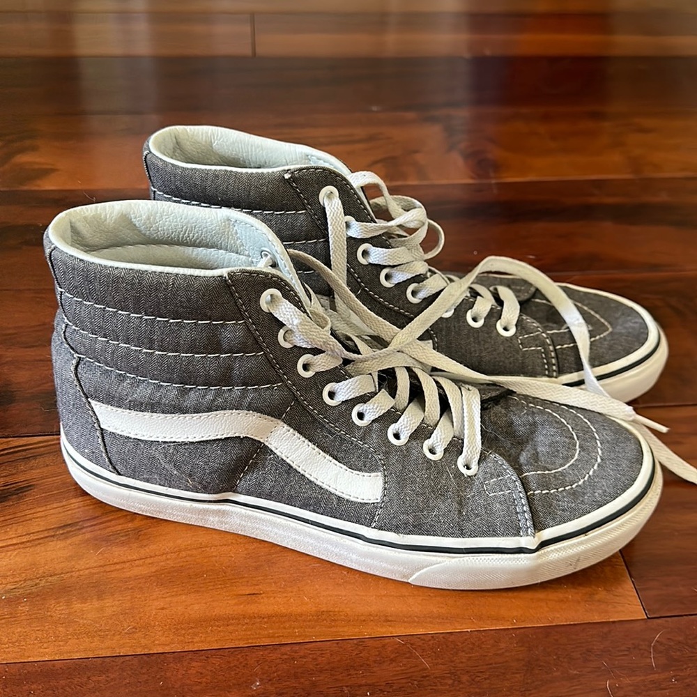 Grey hightop vans